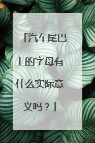 汽车尾巴上的字母有什么实际意义吗？