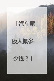 汽车尾板大概多少钱？