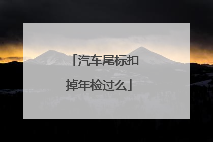 汽车尾标扣掉年检过么