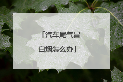 汽车尾气冒白烟怎么办