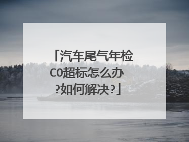 汽车尾气年检CO超标怎么办?如何解决?