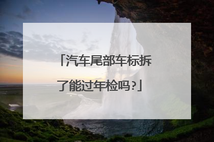 汽车尾部车标拆了能过年检吗?