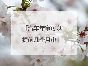 汽车年审可以提前几个月审