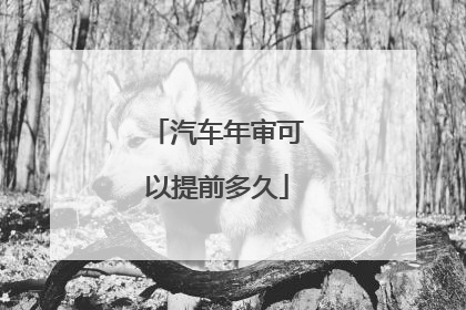 汽车年审可以提前多久