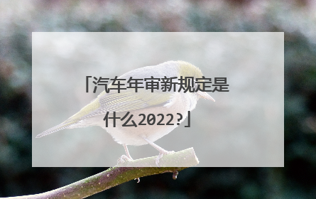 汽车年审新规定是什么2022?
