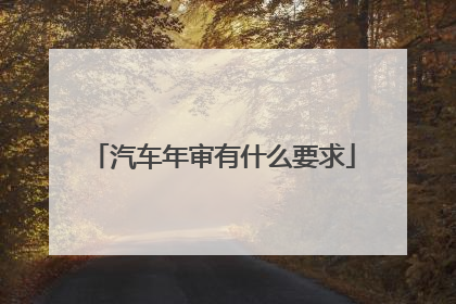 汽车年审有什么要求