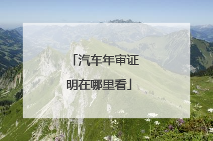 汽车年审证明在哪里看