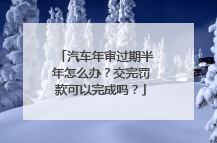 汽车年审过期半年怎么办？交完罚款可以完成吗？