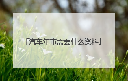 汽车年审需要什么资料