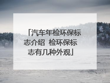汽车年检环保标志介绍 检环保标志有几种外观