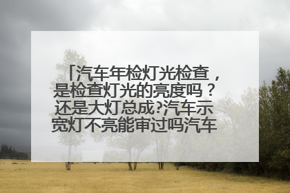 汽车年检灯光检查，是检查灯光的亮度吗？还是大灯总成?汽车示宽灯不亮能审过吗汽车示宽灯不亮能审过吗