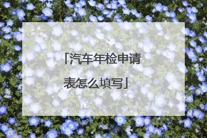 汽车年检申请表怎么填写
