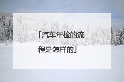 汽车年检的流程是怎样的