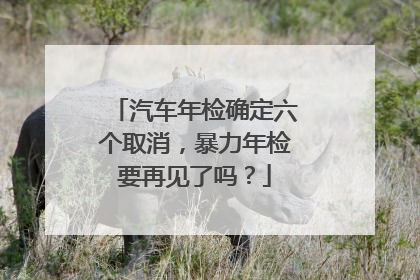 汽车年检确定六个取消，暴力年检要再见了吗？