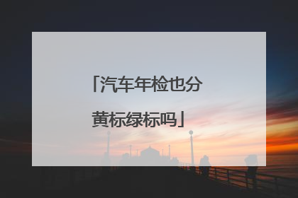 汽车年检也分黄标绿标吗