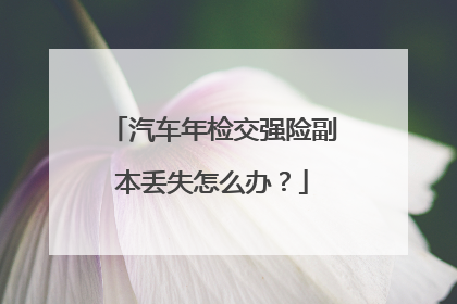 汽车年检交强险副本丢失怎么办？