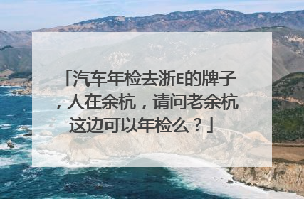 汽车年检去浙E的牌子，人在余杭，请问老余杭这边可以年检么？