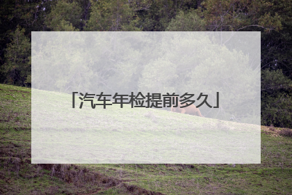 汽车年检提前多久