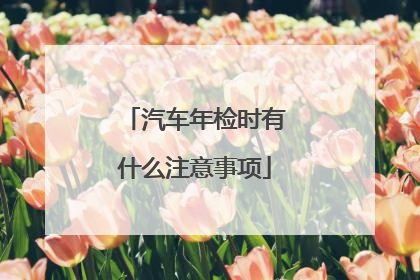 汽车年检时有什么注意事项