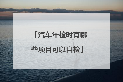 汽车年检时有哪些项目可以自检