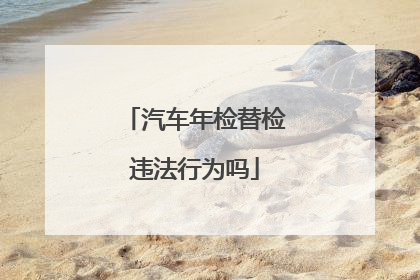 汽车年检替检违法行为吗