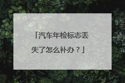 汽车年检标志丢失了怎么补办？