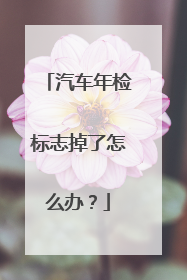 汽车年检标志掉了怎么办？