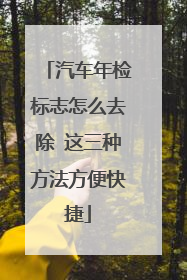 汽车年检标志怎么去除 这三种方法方便快捷