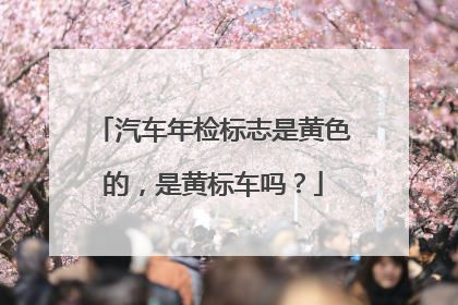 汽车年检标志是黄色的，是黄标车吗？