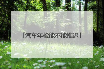 汽车年检能不能推迟