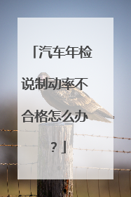 汽车年检说制动率不合格怎么办？