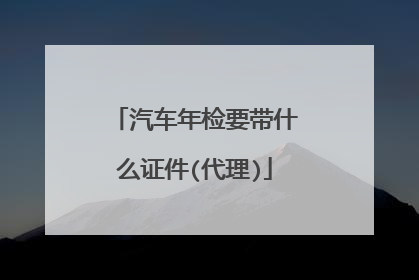 汽车年检要带什么证件(代理)