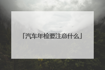 汽车年检要注意什么