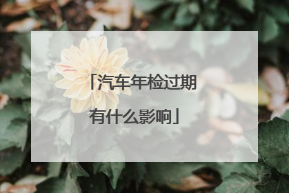 汽车年检过期有什么影响