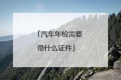 汽车年检需要带什么证件