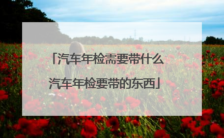 汽车年检需要带什么 汽车年检要带的东西