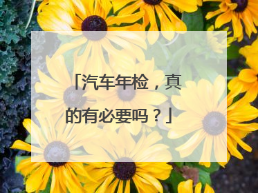 汽车年检，真的有必要吗？