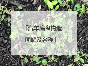 汽车底盘构造图解及名称