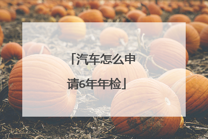 汽车怎么申请6年年检