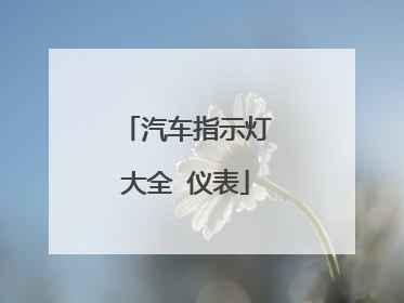 汽车指示灯大全 仪表