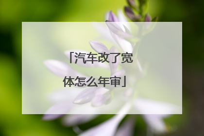 汽车改了宽体怎么年审