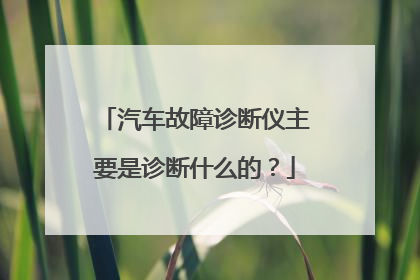 汽车故障诊断仪主要是诊断什么的？