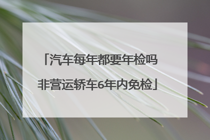 汽车每年都要年检吗 非营运轿车6年内免检