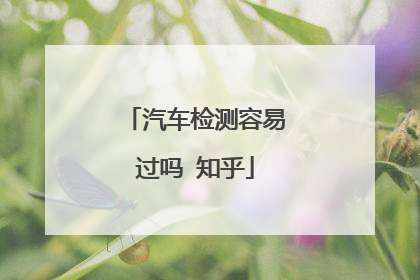 汽车检测容易过吗 知乎