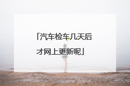 汽车检车几天后才网上更新呢
