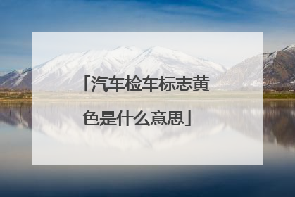 汽车检车标志黄色是什么意思