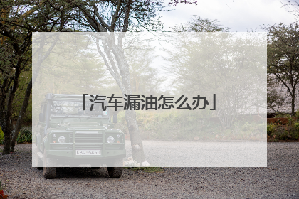 汽车漏油怎么办