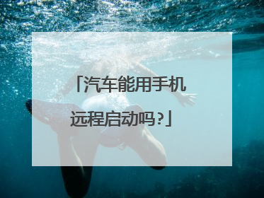 汽车能用手机远程启动吗?