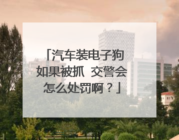 汽车装电子狗 如果被抓 交警会怎么处罚啊？