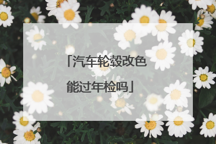 汽车轮毂改色能过年检吗